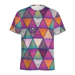 Triangle Bohemian Mandala Pattern Print Men's Sports T-Shirt