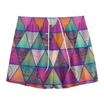 Triangle Bohemian Mandala Pattern Print Mesh Shorts