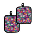Triangle Bohemian Mandala Pattern Print Pot Holders