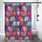 Triangle Bohemian Mandala Pattern Print Premium Shower Curtain