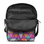 Triangle Bohemian Mandala Pattern Print Rectangular Crossbody Bag