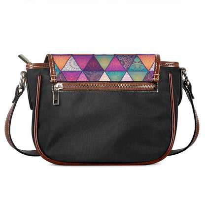 Triangle Bohemian Mandala Pattern Print Saddle Bag