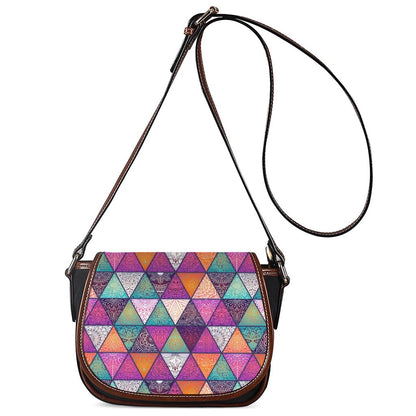 Triangle Bohemian Mandala Pattern Print Saddle Bag