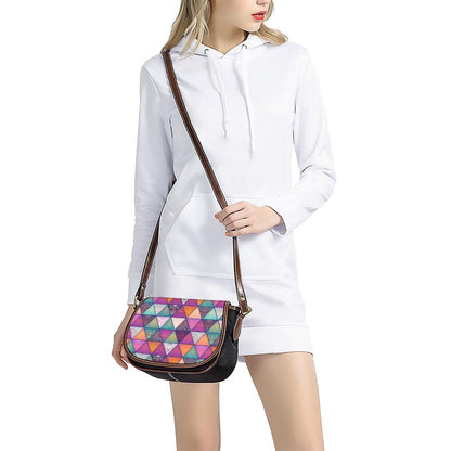 Triangle Bohemian Mandala Pattern Print Saddle Bag
