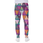 Triangle Bohemian Mandala Pattern Print Scuba Joggers