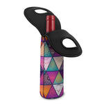 Triangle Bohemian Mandala Pattern Print Single Neoprene Wine Tote