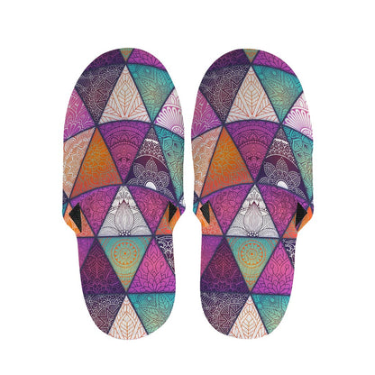 Triangle Bohemian Mandala Pattern Print Slippers
