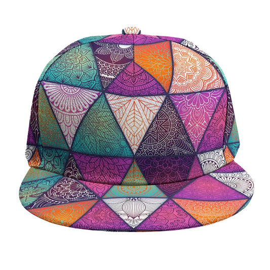 Triangle Bohemian Mandala Pattern Print Snapback Cap