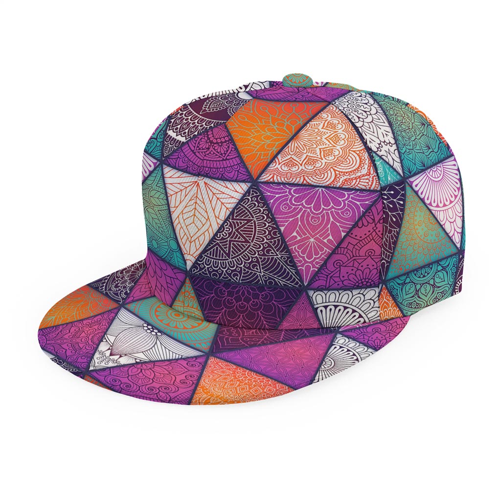 Triangle Bohemian Mandala Pattern Print Snapback Cap
