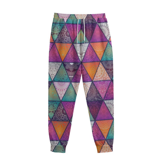 Triangle Bohemian Mandala Pattern Print Sweatpants
