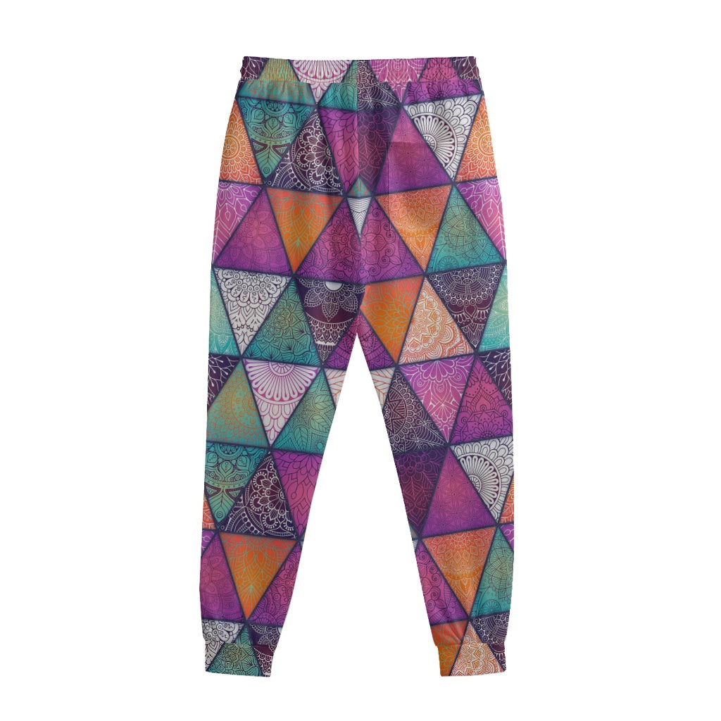 Triangle Bohemian Mandala Pattern Print Sweatpants