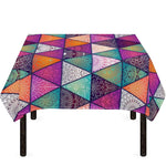 Triangle Bohemian Mandala Pattern Print Tablecloth