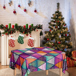 Triangle Bohemian Mandala Pattern Print Tablecloth