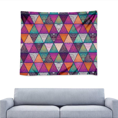 Triangle Bohemian Mandala Pattern Print Tapestry