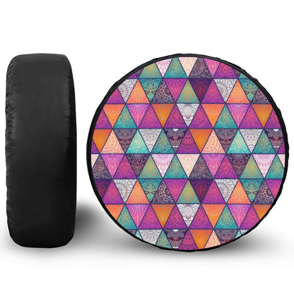 Triangle Bohemian Mandala Pattern Print Tire Cover