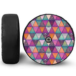 Triangle Bohemian Mandala Pattern Print Tire Cover With Camera Hole