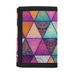Triangle Bohemian Mandala Pattern Print Trifold Wallet