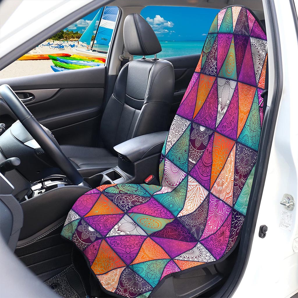 Triangle Bohemian Mandala Pattern Print Waterproof Car Seat Cover