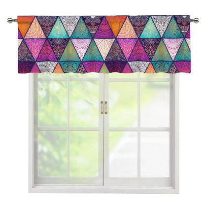 Triangle Bohemian Mandala Pattern Print Window Valance