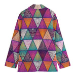 Triangle Bohemian Mandala Pattern Print Women's Blazer