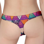 Triangle Bohemian Mandala Pattern Print Women's Thong