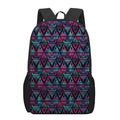 Triangle Ethnic Navajo Pattern Print 17 Inch Backpack