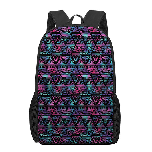 Triangle Ethnic Navajo Pattern Print 17 Inch Backpack