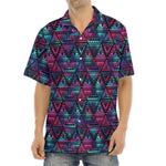 Triangle Ethnic Navajo Pattern Print Aloha Shirt
