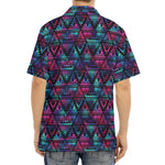 Triangle Ethnic Navajo Pattern Print Aloha Shirt