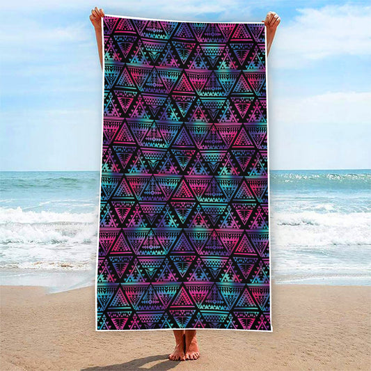 Triangle Ethnic Navajo Pattern Print Beach Towel