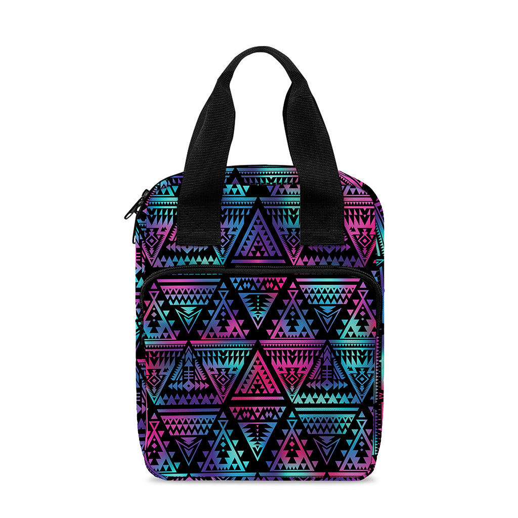 Triangle Ethnic Navajo Pattern Print Bible Tote Bag