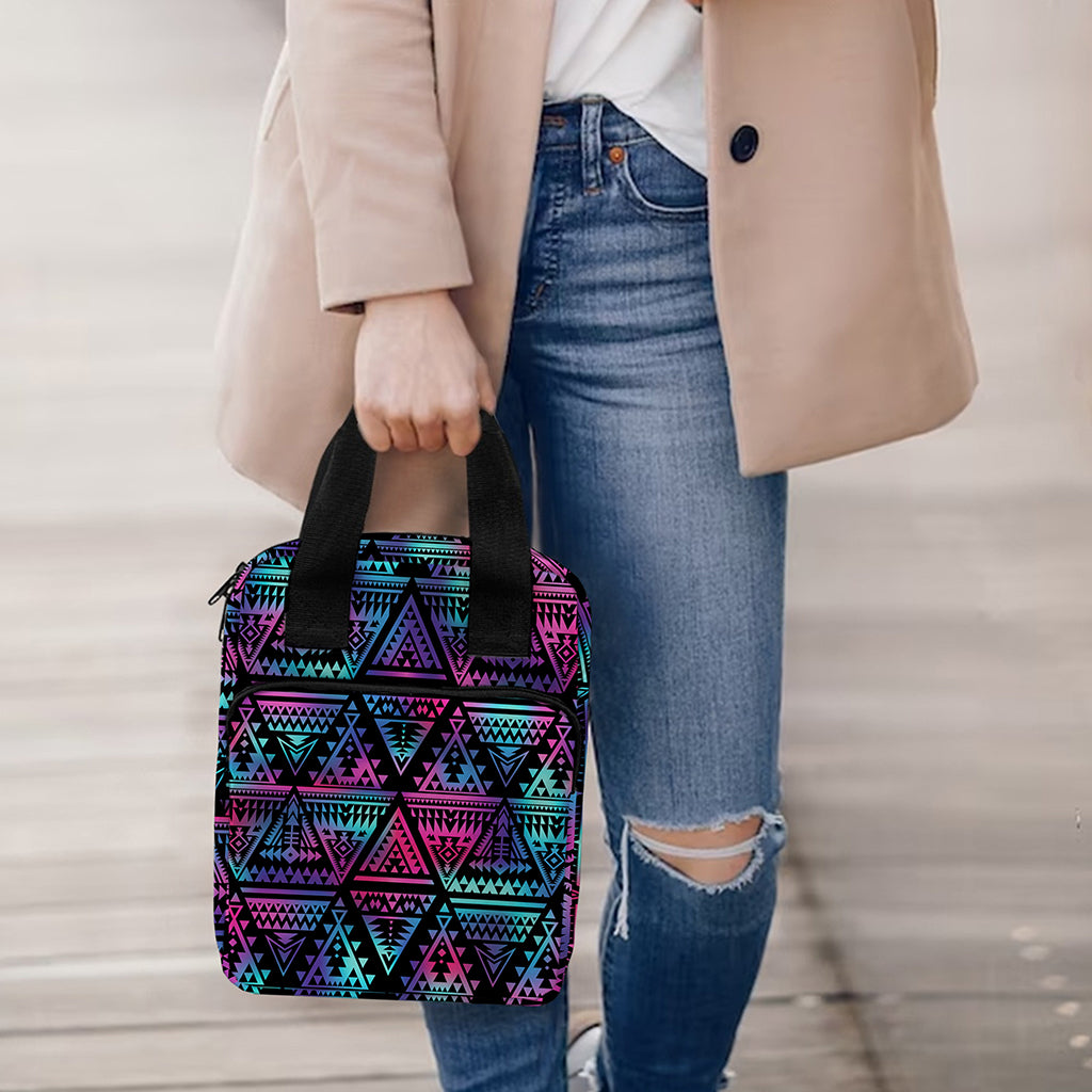 Triangle Ethnic Navajo Pattern Print Bible Tote Bag
