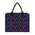 Triangle Ethnic Navajo Pattern Print Canvas Tote Bag