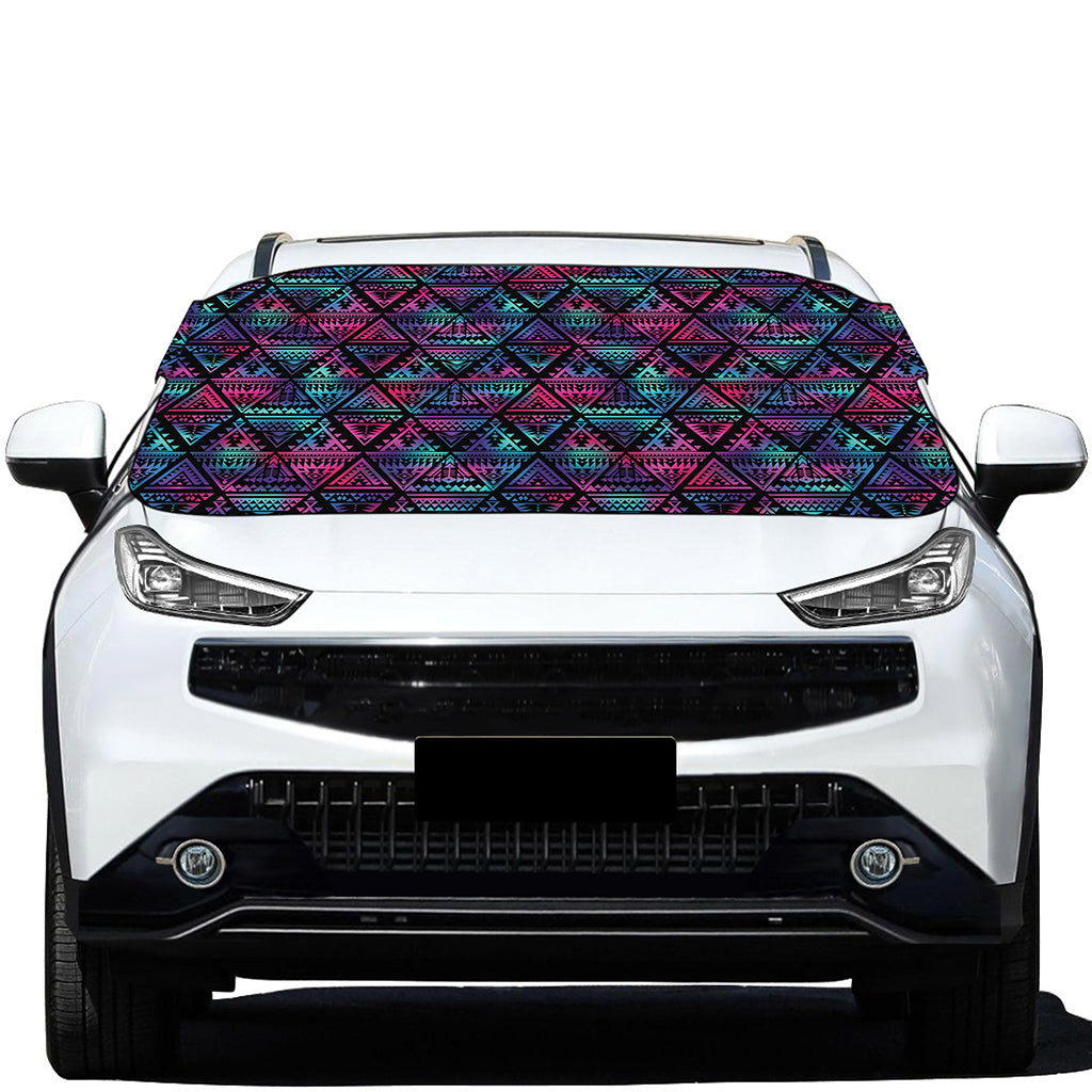 Triangle Ethnic Navajo Pattern Print Car Windshield Snow Cover