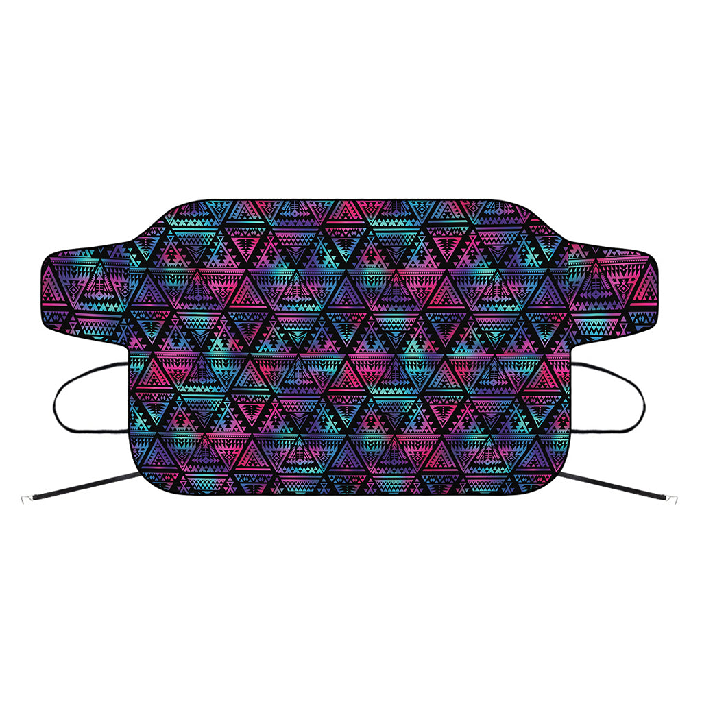 Triangle Ethnic Navajo Pattern Print Car Windshield Snow Cover