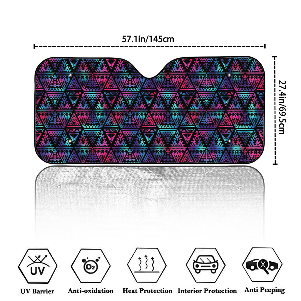 Triangle Ethnic Navajo Pattern Print Car Windshield Sun Shade