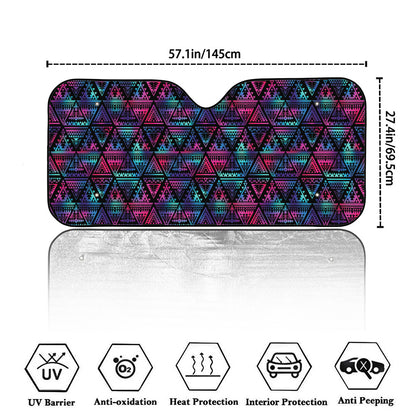 Triangle Ethnic Navajo Pattern Print Car Windshield Sun Shade