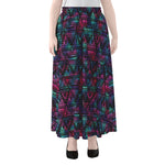 Triangle Ethnic Navajo Pattern Print Chiffon Maxi Skirt
