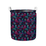 Triangle Ethnic Navajo Pattern Print Collapsible Laundry Basket