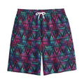 Triangle Ethnic Navajo Pattern Print Cotton Shorts
