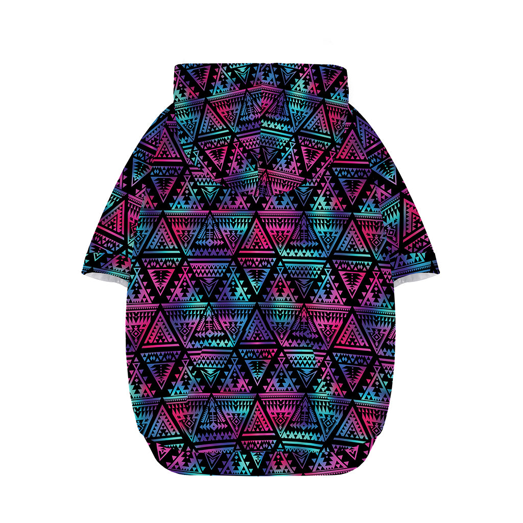 Triangle Ethnic Navajo Pattern Print Dog Zip Up Hoodie
