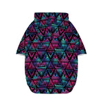 Triangle Ethnic Navajo Pattern Print Dog Zip Up Hoodie