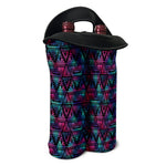 Triangle Ethnic Navajo Pattern Print Double Neoprene Wine Tote