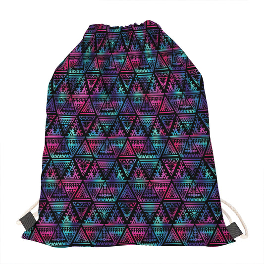 Triangle Ethnic Navajo Pattern Print Drawstring Bag