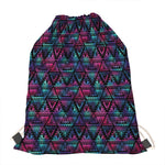 Triangle Ethnic Navajo Pattern Print Drawstring Bag