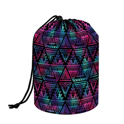 Triangle Ethnic Navajo Pattern Print Drawstring Makeup Bag