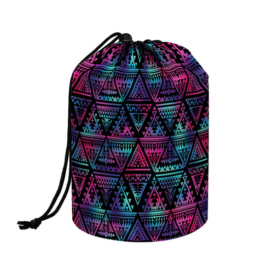Triangle Ethnic Navajo Pattern Print Drawstring Makeup Bag