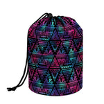Triangle Ethnic Navajo Pattern Print Drawstring Makeup Bag