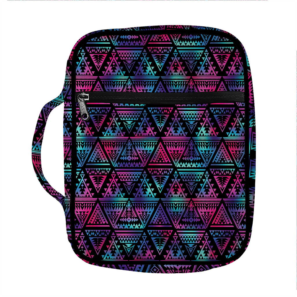 Triangle Ethnic Navajo Pattern Print Front Pocket Bible Bag