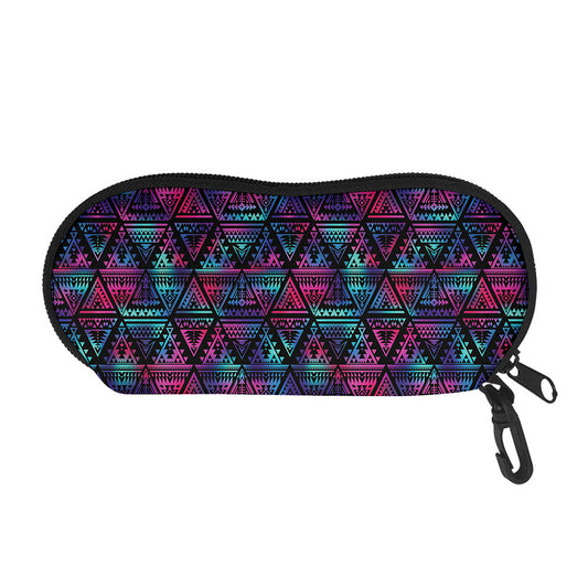 Triangle Ethnic Navajo Pattern Print Glasses Case